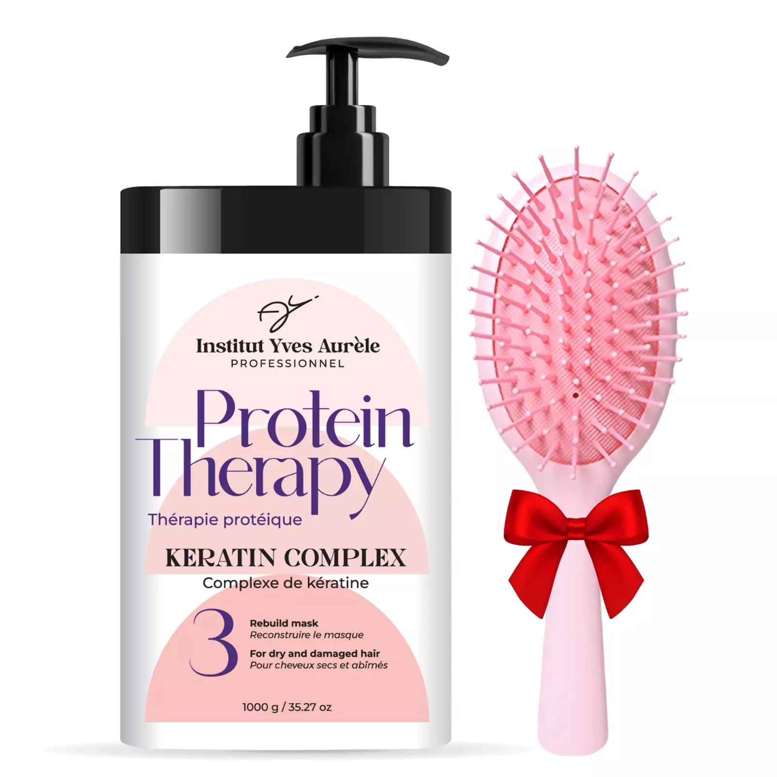 PROTEINŲ TERAPIJA PLAUKAMS (1000g) + DOVANA (plaukų šepetys) PROTEINŲ TERAPIJA PLAUKAMS (1000g) + DOVANA (plaukų šepetys)